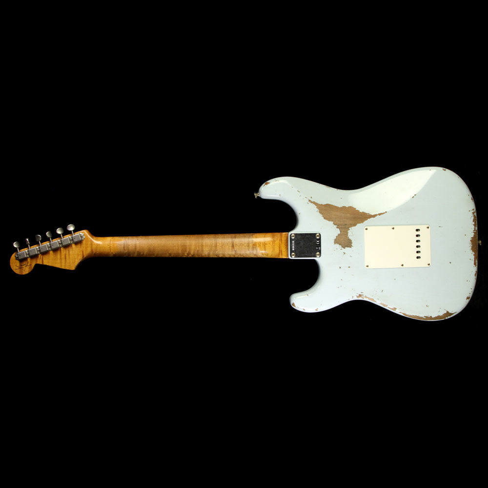 Used 2017 Fender Custom Shop 1962 Roasted Alder Stratocaster Heavy Relic Electric Guitar Sonic Blue — 3