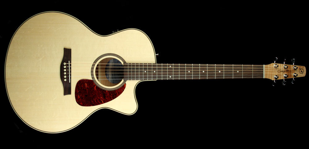 Used Seagull Performer Cutaway Mini Jumbo Flame Maple QI Acoustic