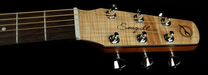 Used Seagull Performer Cutaway Mini Jumbo Flame Maple QI Acoustic Guitar