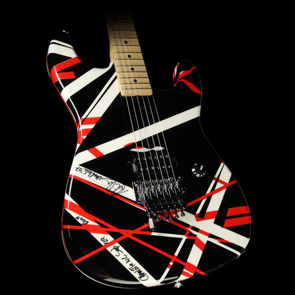 Used 2007 Charvel EVH Art Series Electric Guitar Red, Black & White