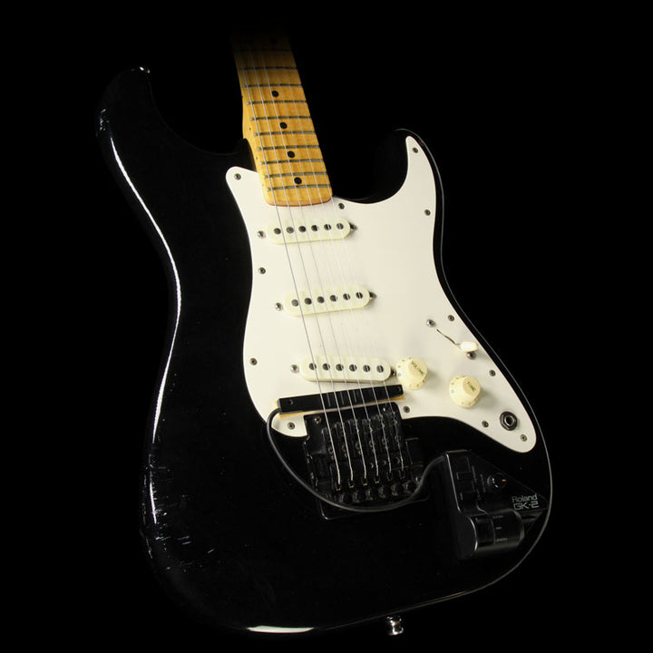 Used 1983 Fender American Standard Stratocaster Electric Guitar Black with Kahler and GK2 Synth Pickup