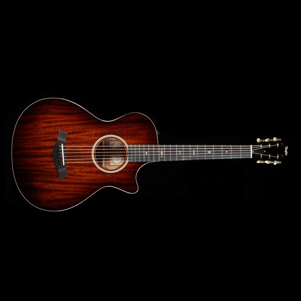 Taylor 522ce 12-Fret Grand Concert Acoustic- Mahogany Shaded Edgeburst — 2