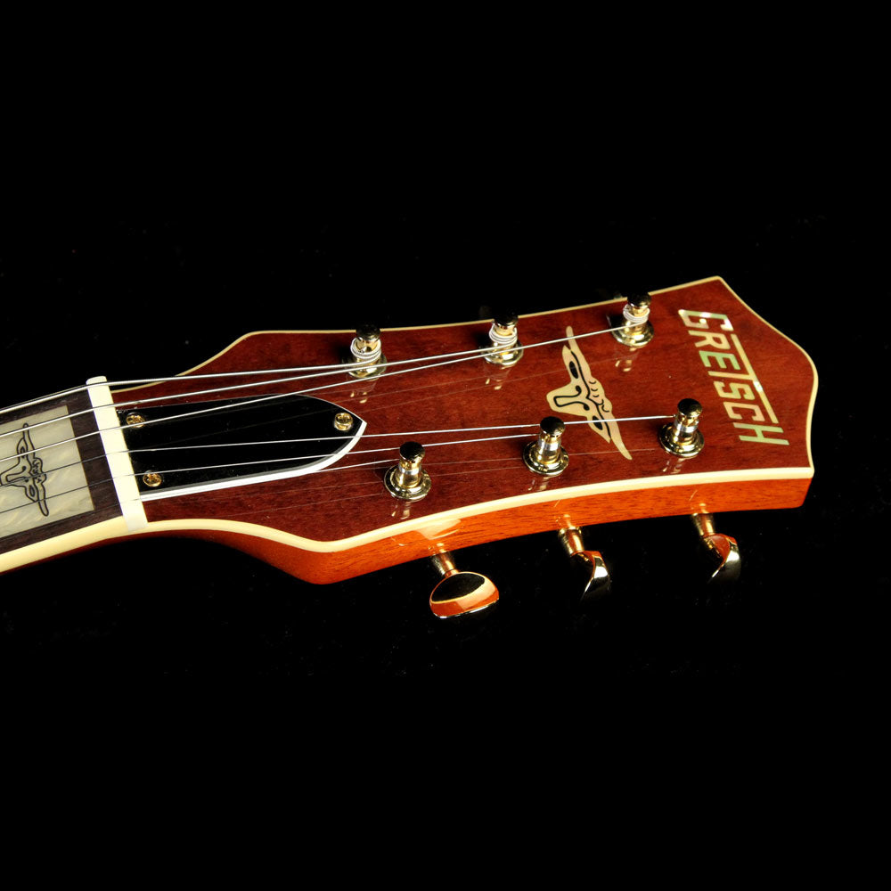 Gretsch G6121-1955 Chet Atkins Electric Guitar Tangerine with Leather Trim — 4