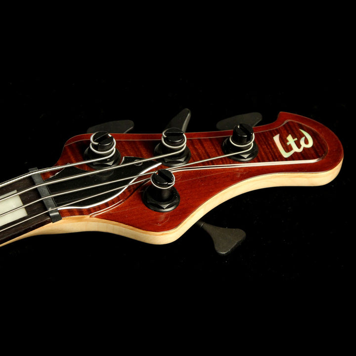 Used ESP LTD Stream-1004 4-String Electric Bass Guitar Walnut Brown