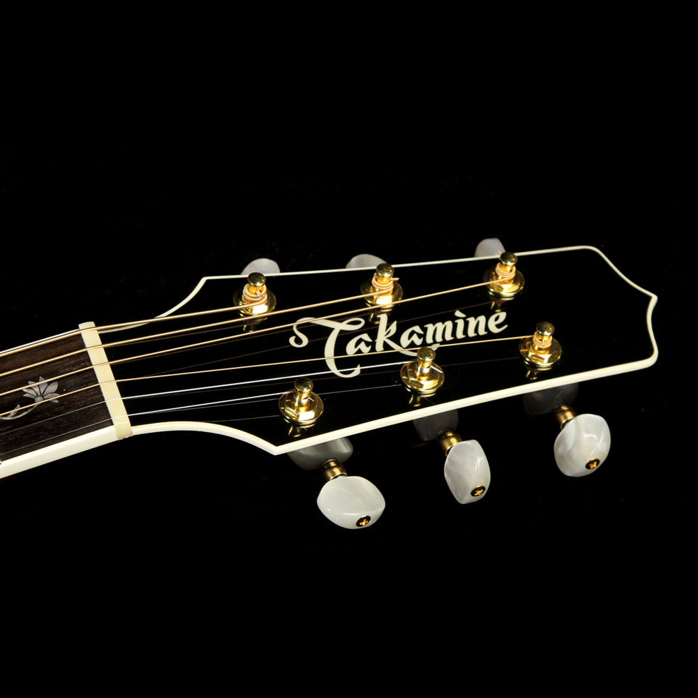 Used Takamine  EF450C-TT Acoustic Guitar Transparent Black Burst — 4