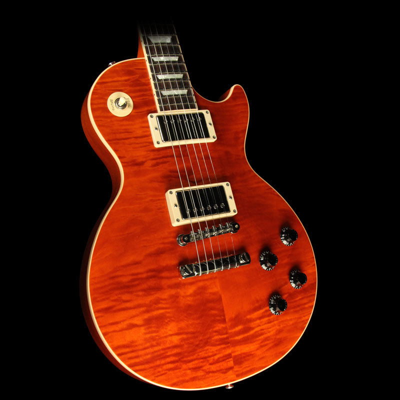 Used 2012 Gibson Custom Shop Les Paul Standard Electric Guitar Transparent Orange — 1