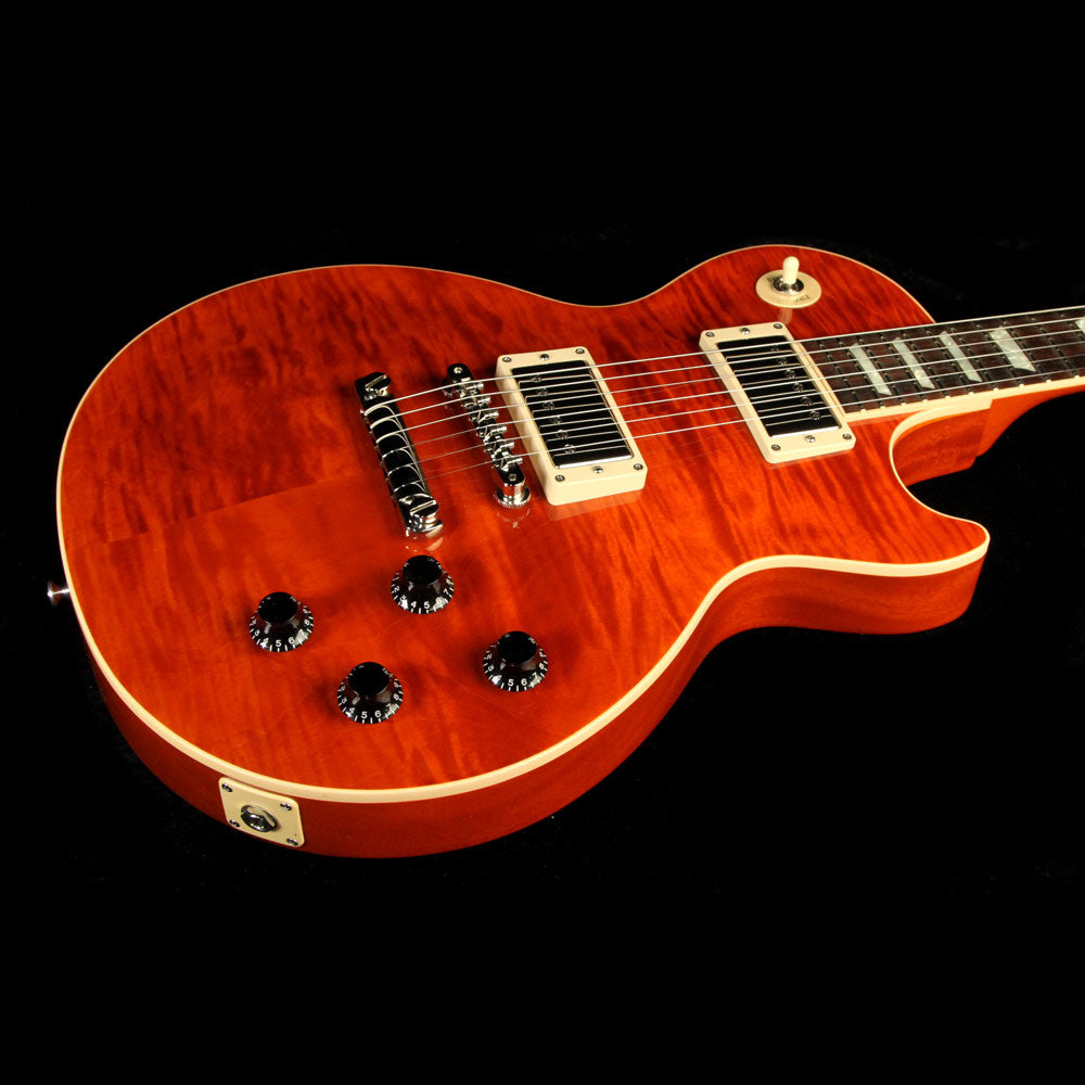 Used 2012 Gibson Custom Shop Les Paul Standard Electric Guitar Transparent Orange — 6