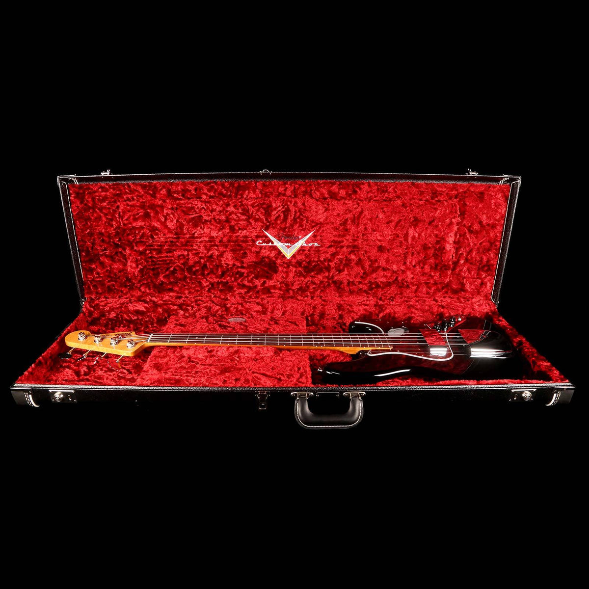 Fender Custom Shop 1964 Jazz Bass Roasted NOS Electric Bass Black — 6