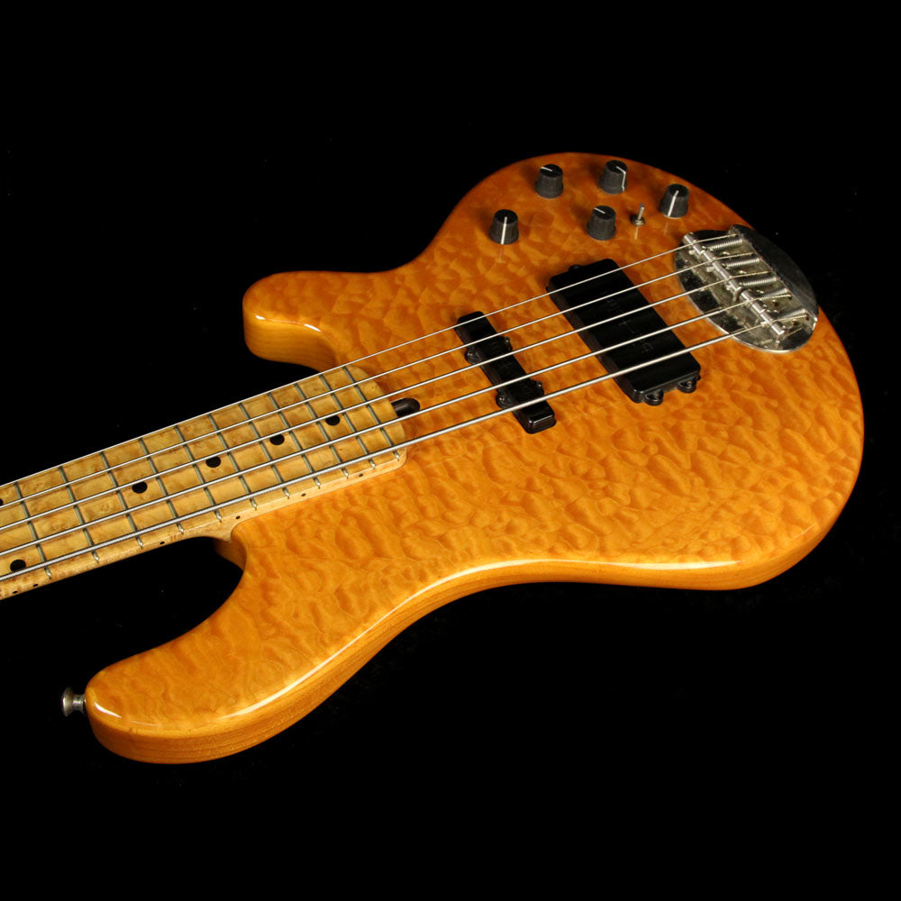 Used Lakland 55-94 5-String Electric Bass Guitar Amber — 6