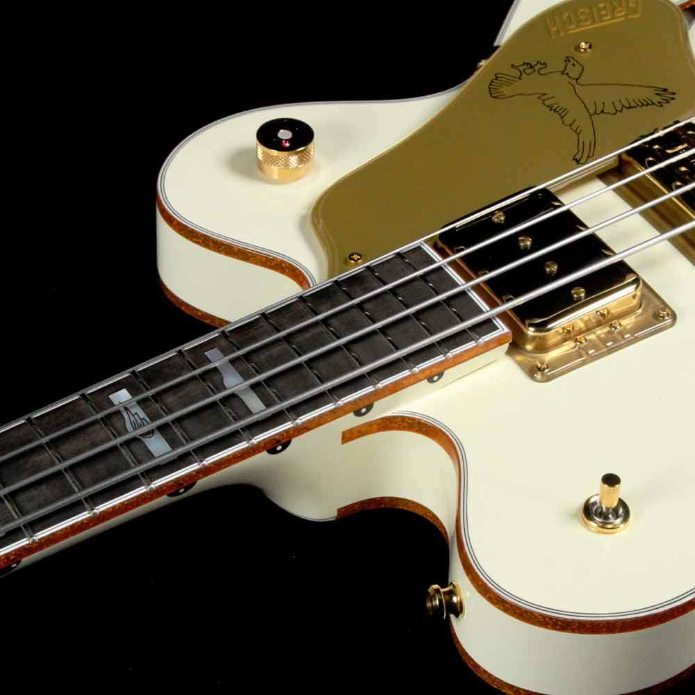 Gretsch G6136B-TP Tom Petersson Signature 4-String Falcon Bass Aged White — 7
