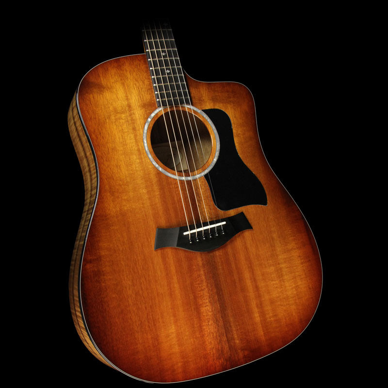 Taylor 220ce-K DLX Koa Dreadnought Acoustic Guitar Edgeburst — 1