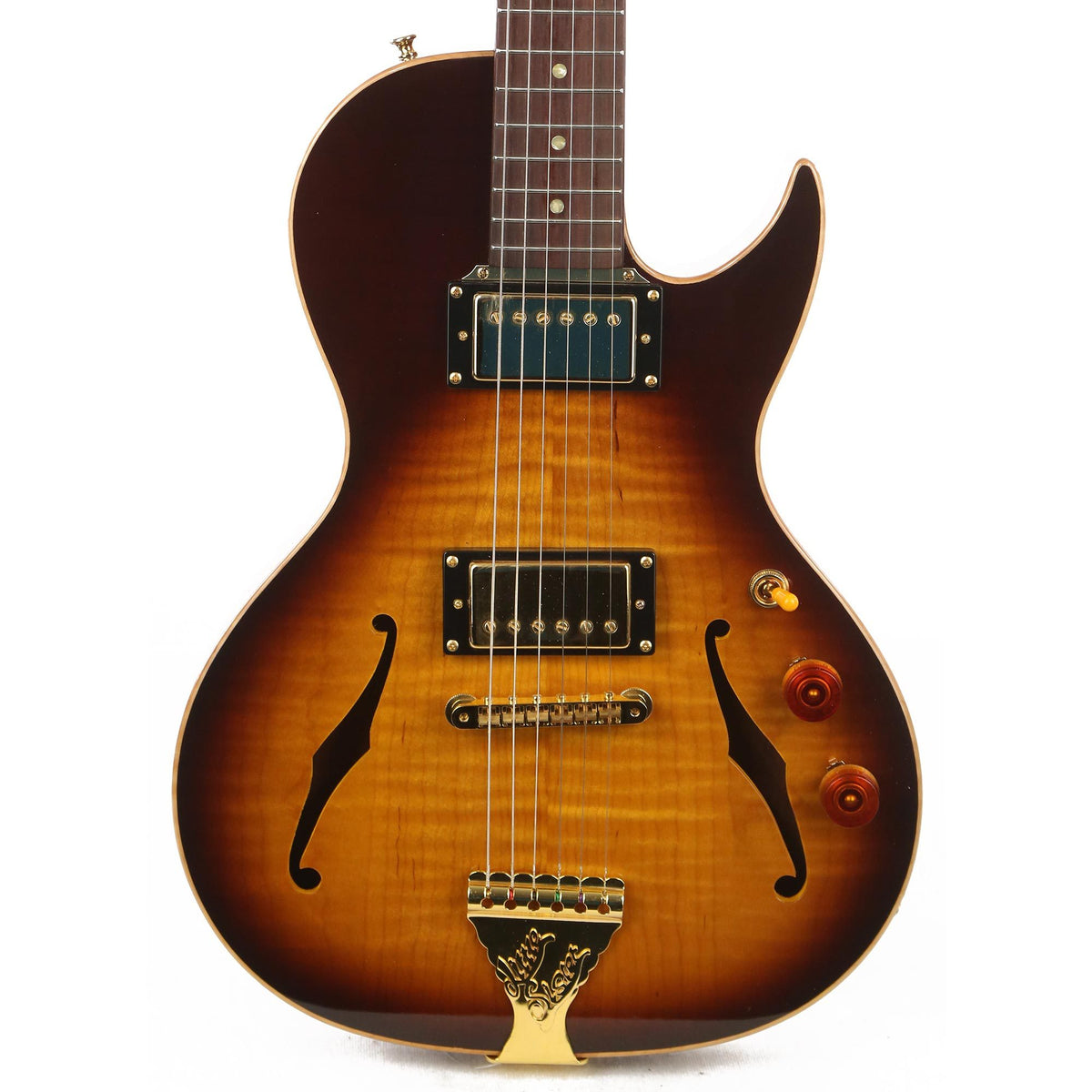 B&G Guitars Little Sister Crossroads Cutaway Tobacco Burst — 1