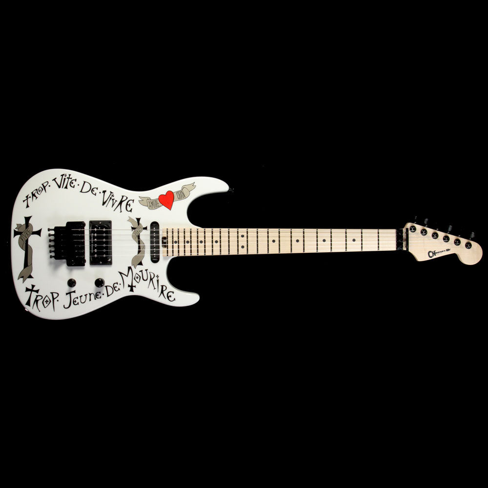 Used Charvel Warren DeMartini USA Signature Frenchie Electric Guitar White — 2