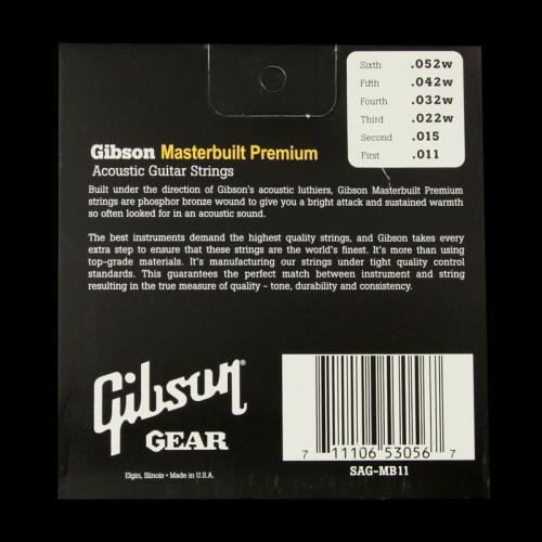 Gibson Masterbuilt Premium Acoustic Strings (Light 12-53)