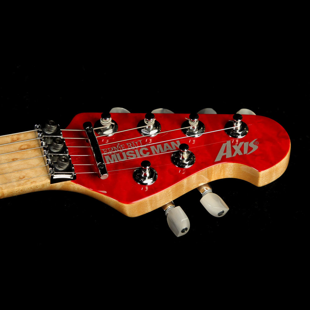 Used Ernie Ball Music Man Axis with Floyd Rose Electric Guitar Transparent Red — 4