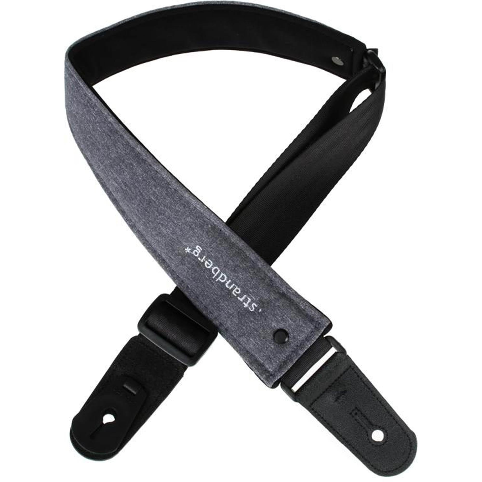 Strandberg VitalGrip Guitar Strap Black and Gray | The Music Zoo
