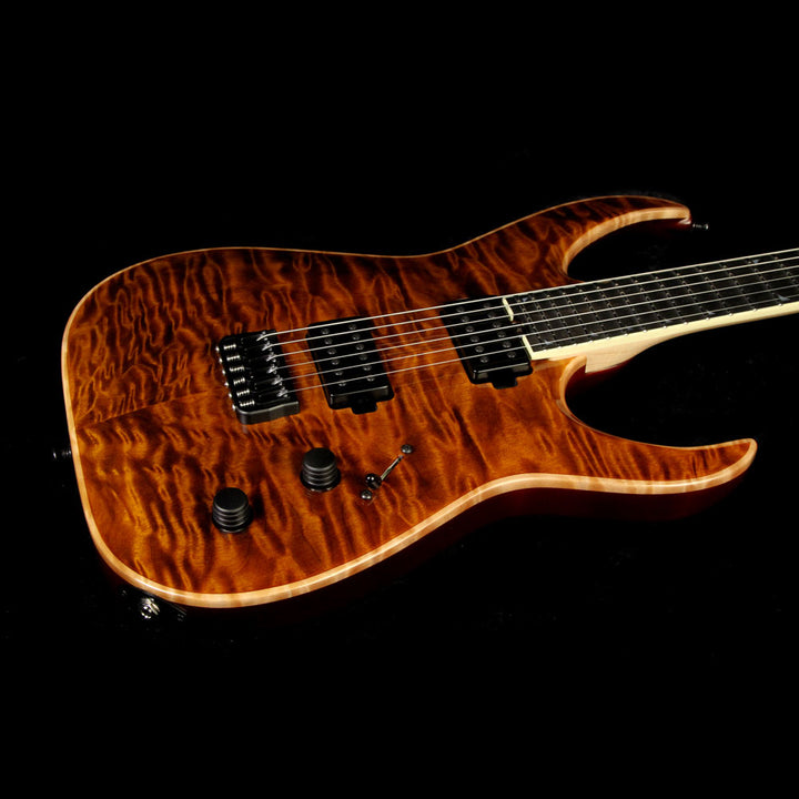 Jackson Misha Mansoor Signature Juggernaut HT6 Quilt Top Electric Guitar Amber Tiger Eye