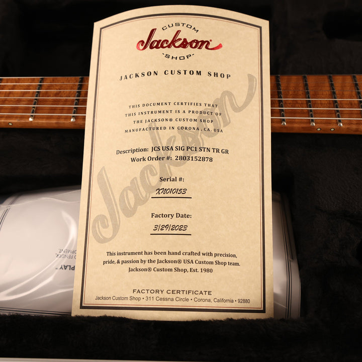 Jackson USA PC1 Matte Phil Collen Trans Green