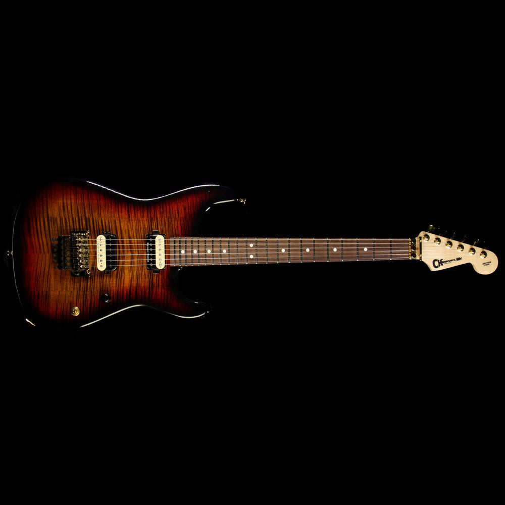 Used Charvel Custom Shop San Dimas Flame Top Electric Guitar 3-Tone Sunburst — 2