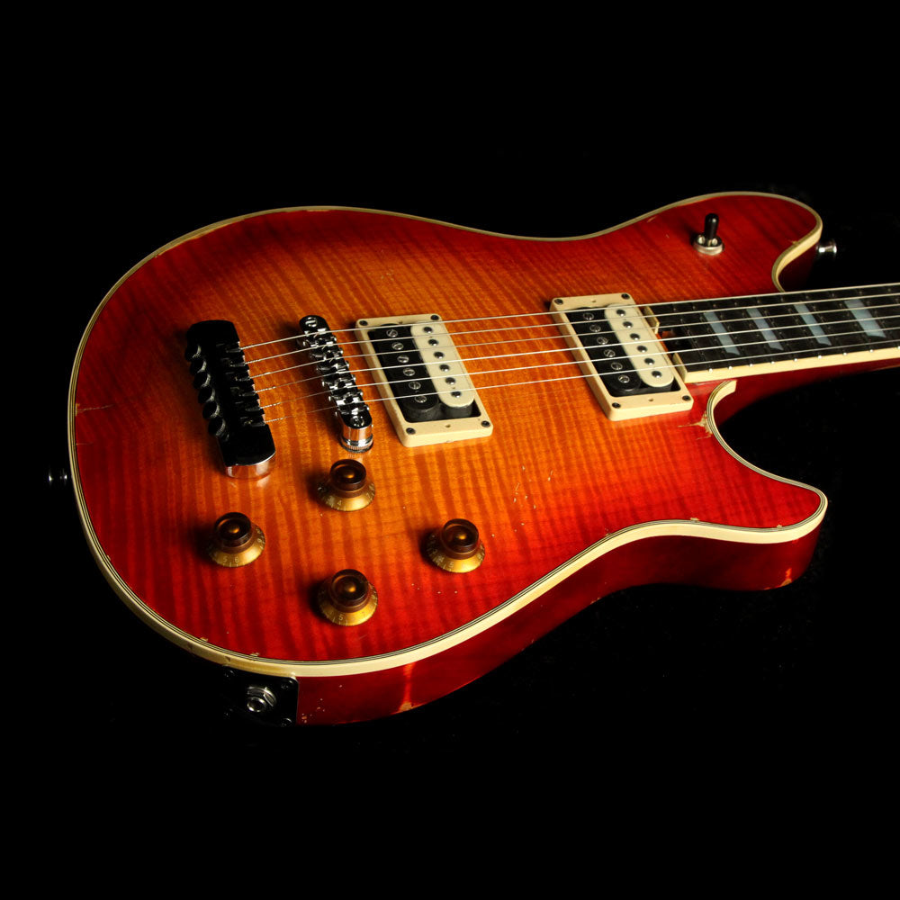 Used EVH Wolfgang Custom Relic USA Electric Guitar Vintage Cherry Burst — 7