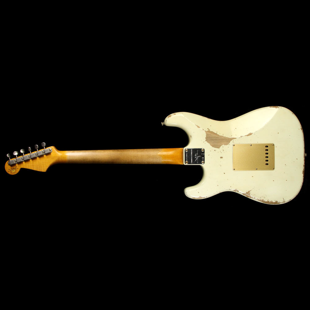 Used Fender Custom Shop 1959 Stratocaster Heavy Relic Electric Guitar Aged Olympic White — 3