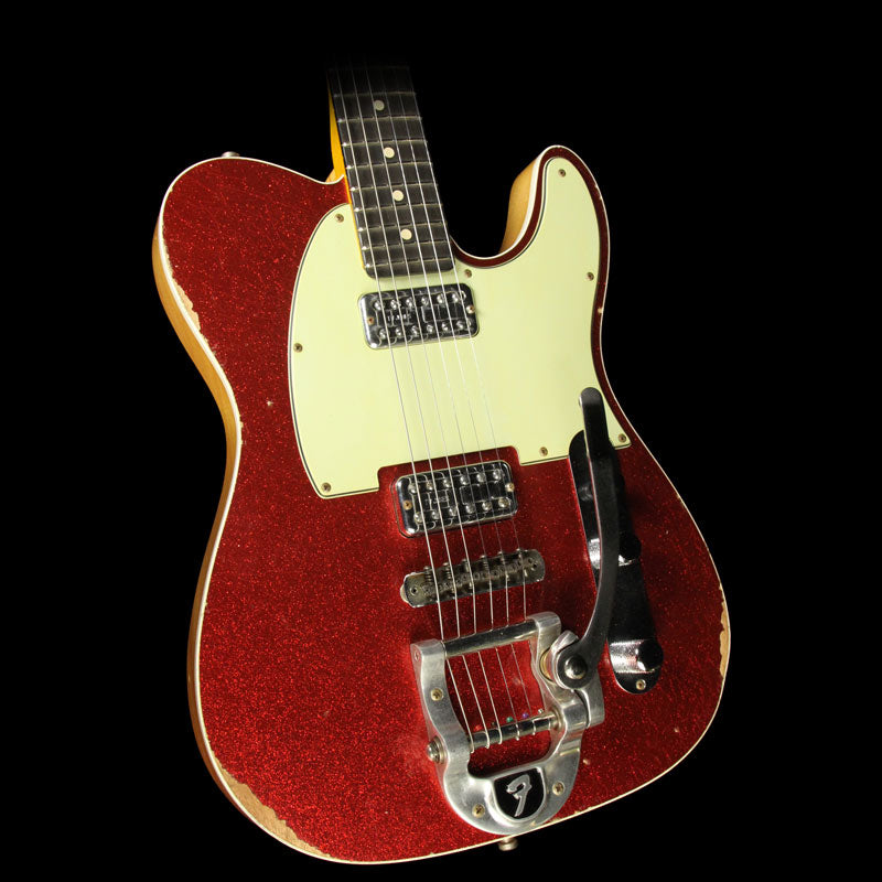 Fender Custom Shop TV Jones Telecaster Relic Red Sparkle Top and Tinted Okume Body — 1