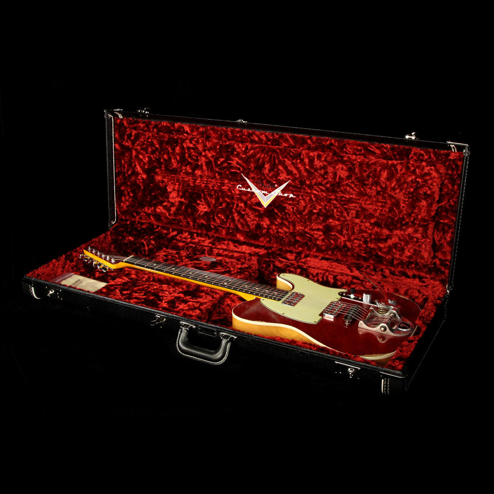 Fender Custom Shop TV Jones Telecaster Relic Red Sparkle Top and Tinted Okume Body — 5