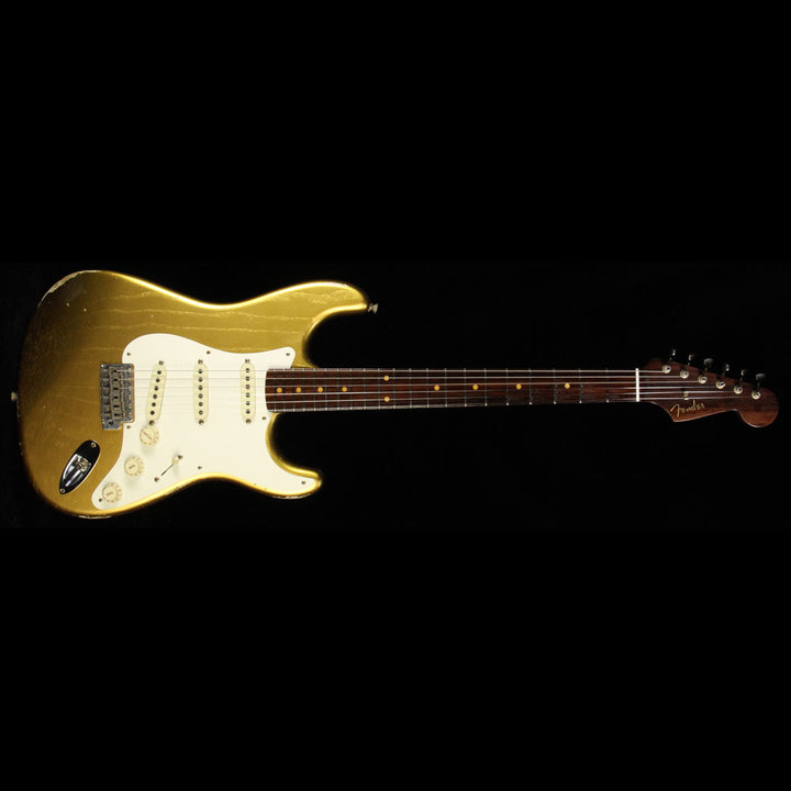 Fender Custom 2017 NAMM Limited Dual Mag Stratocaster Relic Electric Guitar Aged HLE Gold