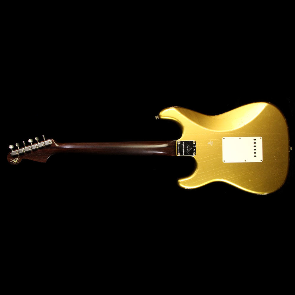 Fender Custom 2017 NAMM Limited Dual Mag Stratocaster Relic Electric Guitar Aged HLE Gold — 3