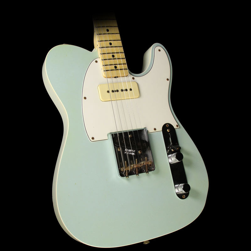 Fender Custom Shop 2-Tone Telecaster Relic Sonic Blue and Olympic White — 1