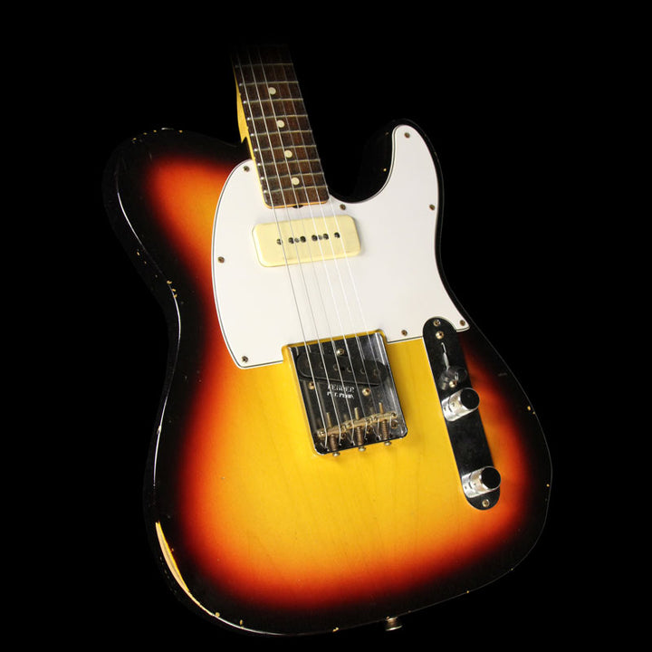 Fender Custom Shop 1963 Custom Telecaster P-90 Relic Electric Guitar Faded 3-Tone Sunburst