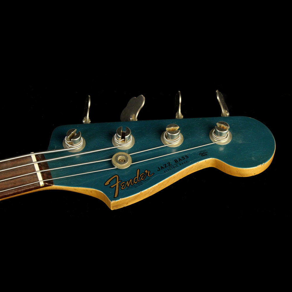Fender Custom Shop '62 Jazz Bass Relic Electric Bass Faded Turquoise Metallic — 4