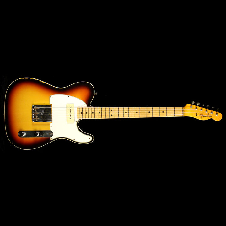 Fender Custom Shop Two-Tone Telecaster Relic Electric Guitar 3-Tone Sunburst and Black