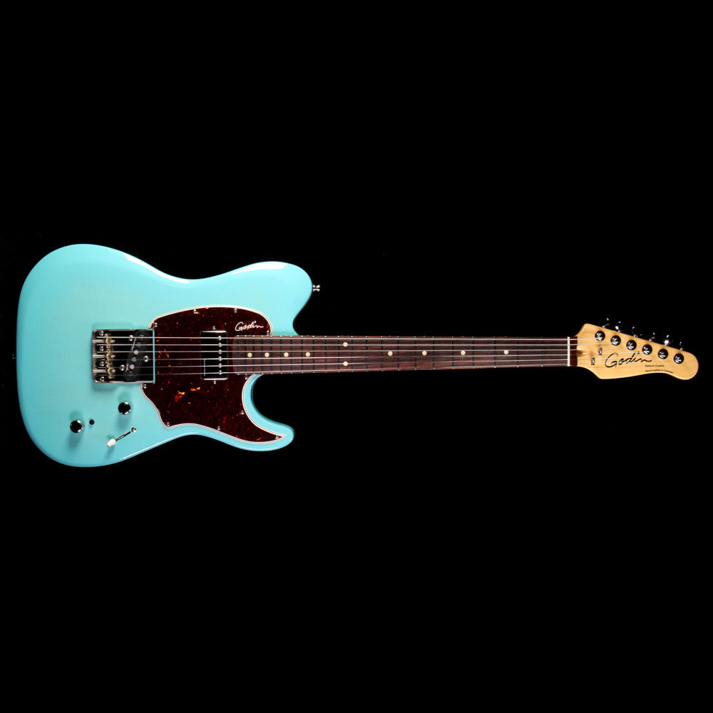 Godin Session Custom T 59 Guitar Coral Blue | The Music Zoo