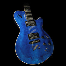 Used 2015 Godin LGX-SA AA Flame Top Electric Guitar Transparent Blue
