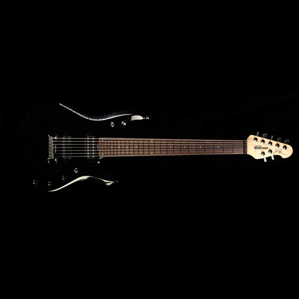 Used Ernie Ball Music Man JP7 Petrucci 7-String Electric Guitar One-Off Black Sparkle — 2
