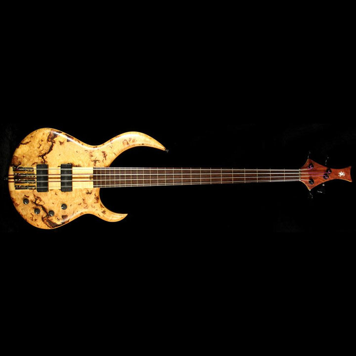 Used Sukop 4-String DC-4 Fretless Electric Bass Guitar Burl Maple