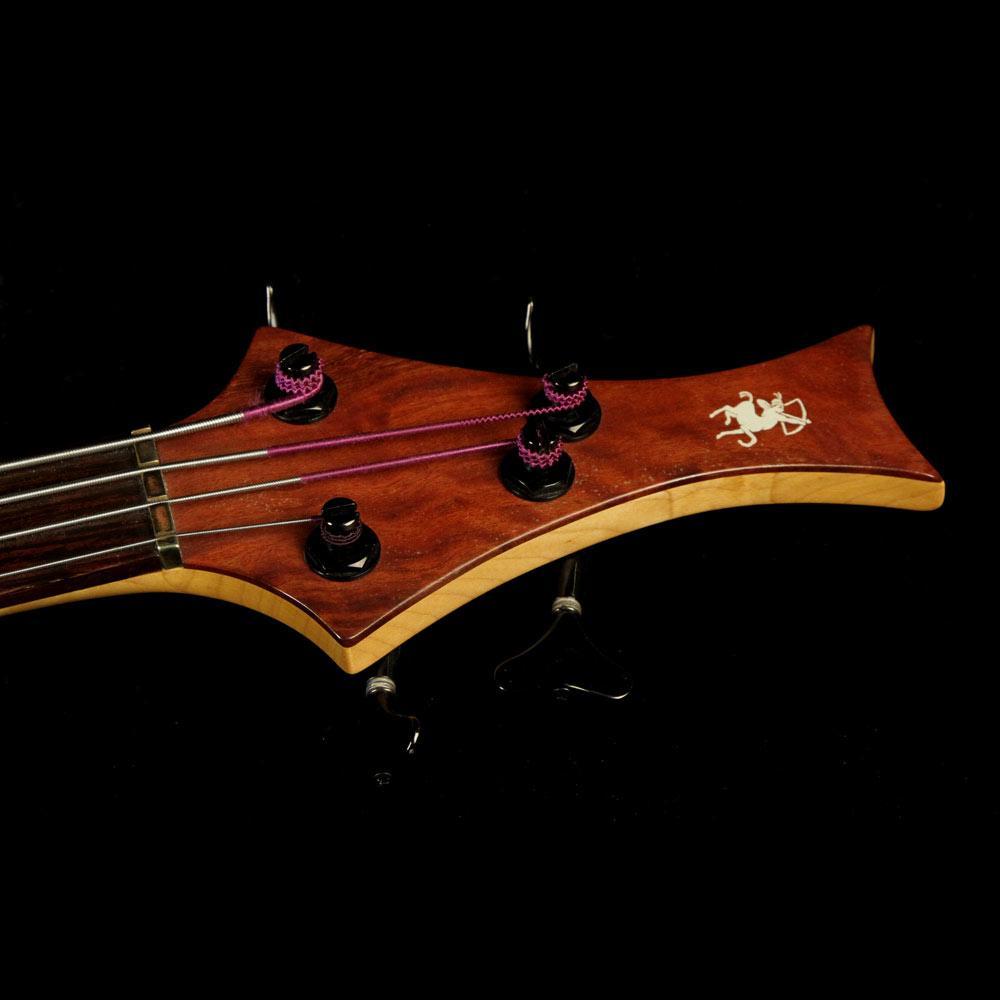 Used Sukop 4-String DC-4 Fretless Electric Bass Guitar Burl Maple — 4