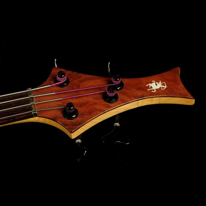 Used Sukop 4-String DC-4 Fretless Electric Bass Guitar Burl Maple
