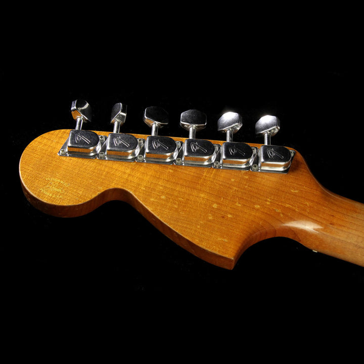 Used 2016 Fender Custom Shop Masterbuilt Jason Smith Roasted Ash 1969 Stratocaster Relic Electric Guitar Black Over Pink Paisley