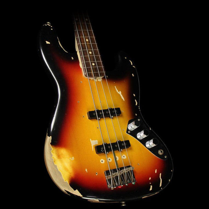 Used 2017 Fender Custom Shop Jaco Pastorius Tribute Jazz Bass 3-Tone Sunburst