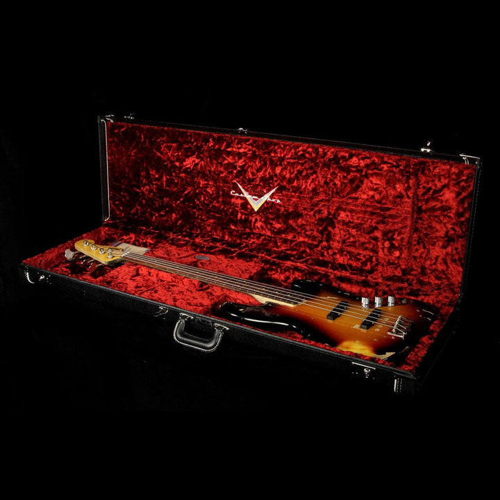 Used 2017 Fender Custom Shop Jaco Pastorius Tribute Jazz Bass 3-Tone Sunburst