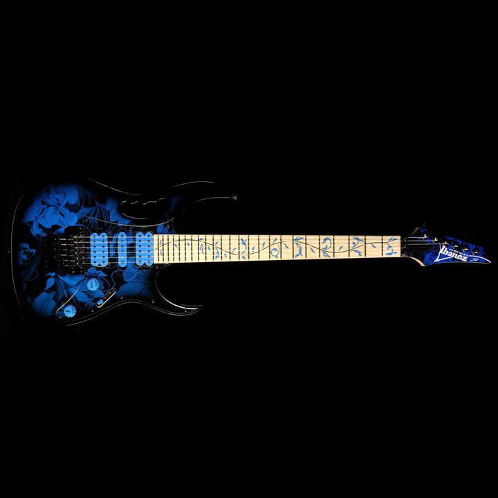 Used 2015 Ibanez Jem 77P Electric Guitar Blue Floral Pattern