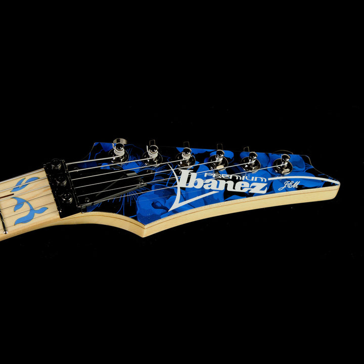 Used 2015 Ibanez Jem 77P Electric Guitar Blue Floral Pattern