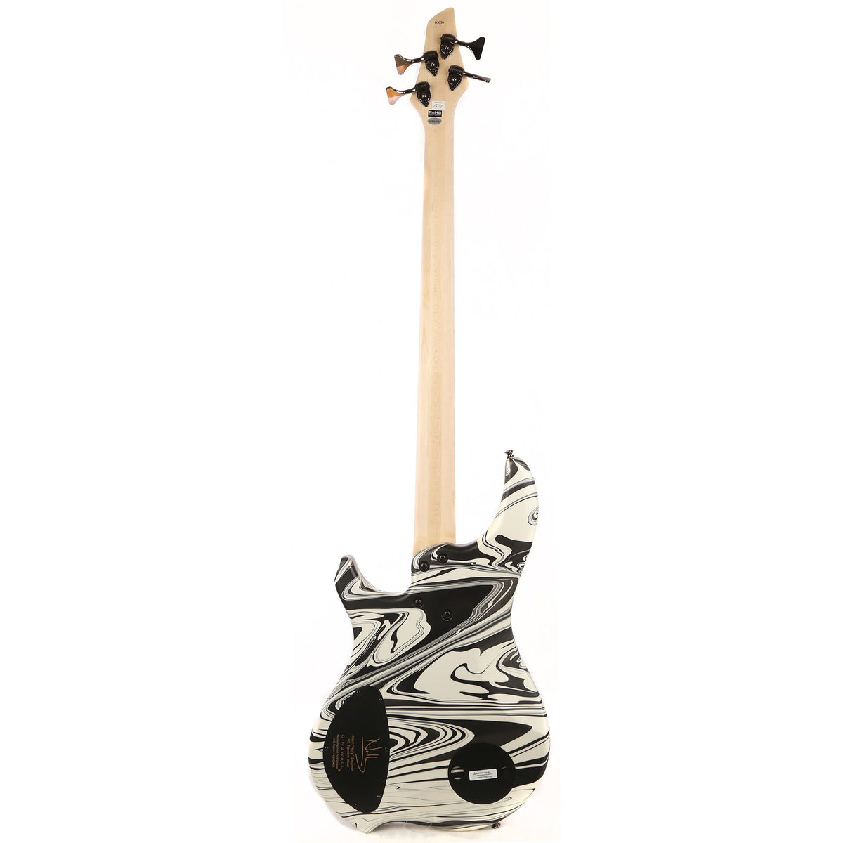 Dingwall NG2 Adam Nolly Getgood Fan Fret 4-String Bass Ducati White Swirl Matte — 3