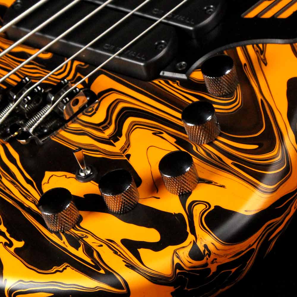 Dingwall NG2 Adam Nolly Getgood Signature Fan Fret 5-String Bass Lamborghini Matte Orange Swirl — 7