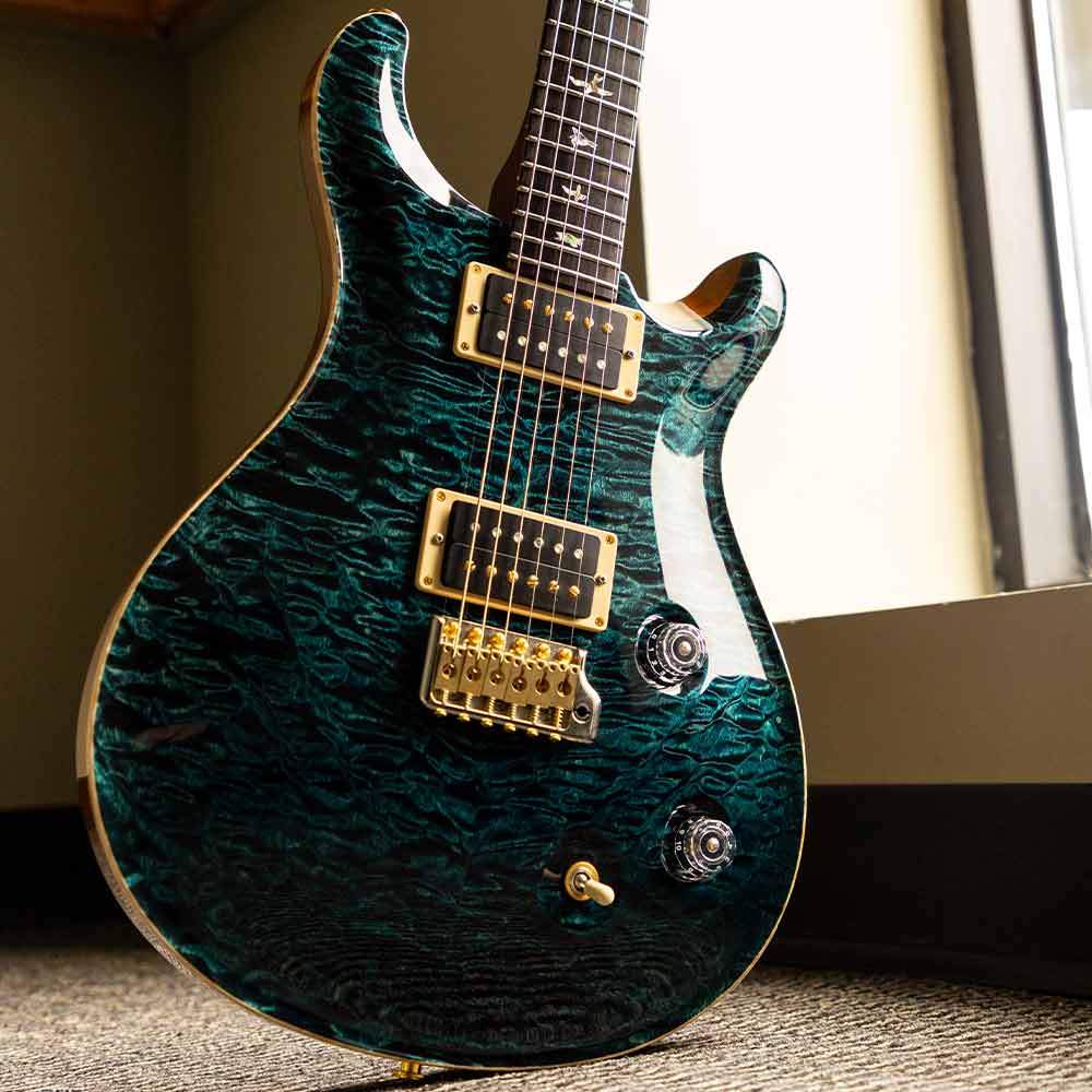 PRS Private Stock Custom 22 Slate Blue Quilt Maple and Korina — 1