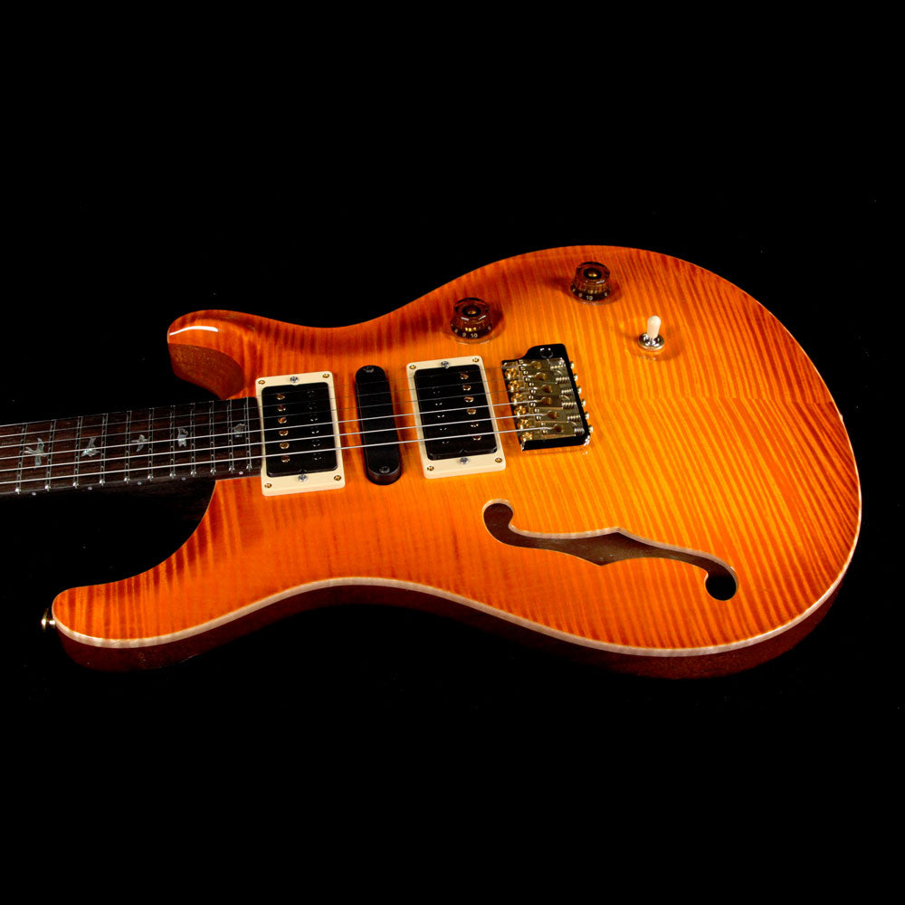 PRS Private Stock Custom 24 Semi-Hollow Brazilian Rosewood Neck Orange Glow — 5