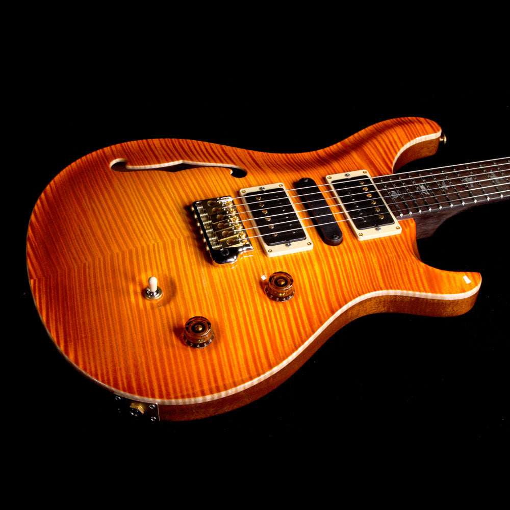 PRS Private Stock Custom 24 Semi-Hollow Brazilian Rosewood Neck Orange Glow — 6