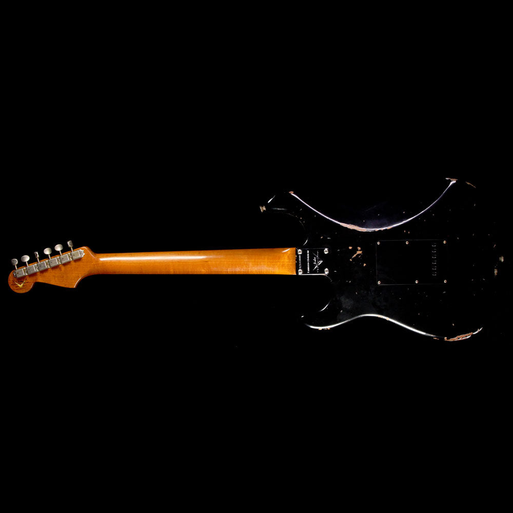 Fender Custom Shop Limited Edition Dual Mag Roasted Stratocaster Relic Electric Guitar Black — 3